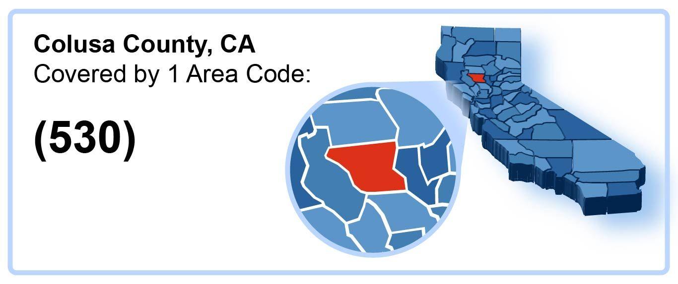 530_Area_Code_in_Colusa_County_California